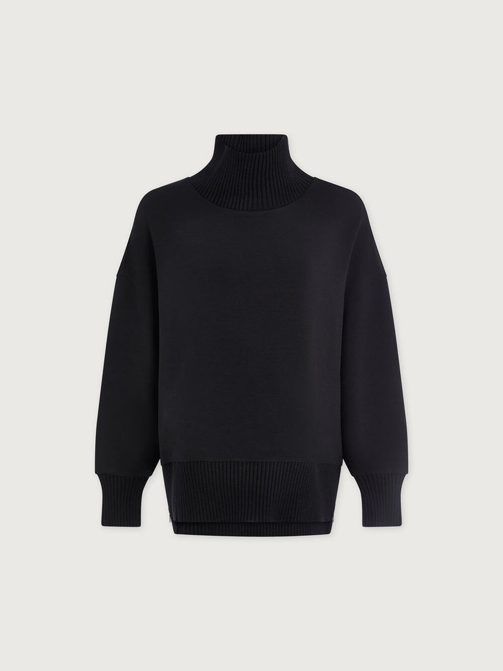 Varley Double Soft Sweater Barker High Neck Sweat Black Size XL Lightweight